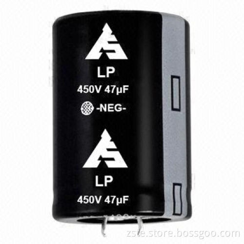 Snap-in Aluminum Electrolytic Capacitor for Welding Machine Use, LP, 450V, 47uf, 2000h